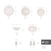 Karaca Siena New Generation Bone Gold Geschirrset, 53-teilig, 12-Personen